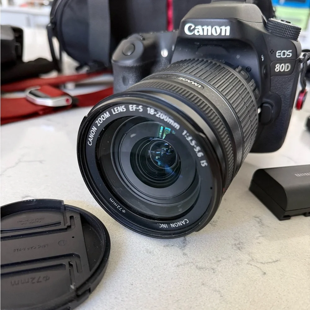 Canon EOS 80D Black DSLR with Lens